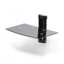 StarTech.com 1B-WALL-MOUNT-SHELF 壁掛けAVラック/1段タイプ/耐荷重7kg/強化ガラス/高さ調整可能/ウォールマウント 収納棚 ウォールシェルフ