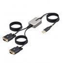 StarTech.com 2P6FFC-USB-SERIAL USB - RS232Cシリアル変換ケーブル/ストレート/USB 2.0/4m/2ポート/ESD/シリアルコンバーター