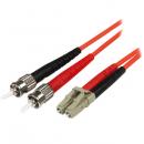 StarTech.com 50FIBLCST5 光ファイバー ケーブル/OM2マルチモード/5m/LC-ST/2芯/デュプレックス/LSZH/オレンジ/オプティカル