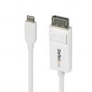 StarTech.com CDP2DP2MBW USB-C - DisplayPort 1.2変換ケーブル/2m/4K60Hz/双方向/ホワイト/ディスプレイコンバータ