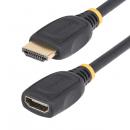 StarTech.com HD2MF6FL HDMI 2.0延長ケーブル/2m/4K60Hz/High Speed/オス-メス/ブラック/モニターケーブル