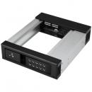 StarTech.com HSB1SATSASBA HDDマウンタ/5.25インチベイ用/3.5インチSATA/SASドライブ/工具不要/トレイレス設計/簡単着脱/アルミ製
