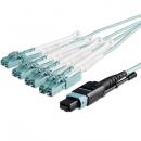 StarTech.com MPO8LCPL10M 光ファイバーケーブル/OM3 マルチモード/10m/MTP-4xLC/8芯/デュプレックス/MPO/オプティカルケーブル