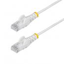 StarTech.com N6PAT10MWHS CAT6 LANケーブル/スリム/10m/ホワイト/PoE/スナッグレス/より線/カテゴリ6 イーサネットケーブル