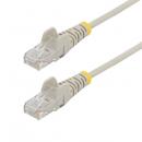 StarTech.com N6PAT15MGRS CAT6 LANケーブル/スリム/15m/グレー/PoE/スナッグレス/より線/カテゴリ6 イーサネットケーブル