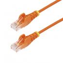 StarTech.com N6PAT15MORS CAT6 LANケーブル/スリム/15m/オレンジ/PoE/スナッグレス/より線/カテゴリ6 イーサネットケーブル