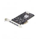 StarTech.com P5Q4A-USB-CARD PCI Express拡張カード/PCIe 2.0 x4/4x USB-A/ペリフェラル電源端子/USB増設 アダプター