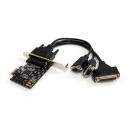 StarTech.com PEX2S1P553B RS232C シリアルポート拡張カード/PCIe x1/2x DB9 + 1x パラレル/インターフェースアダプター