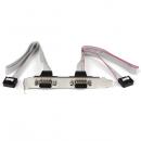StarTech.com PLATE9M2P16 DB9シリアルポートブラケット/2ポート/10ピンヘッダー対応/40.6cmケーブル/RS232C通信 産業用機器対応