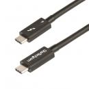 StarTech.com TBLT4MM50CM Thunderbolt 4ケーブル/50cm/4K8K/40Gbps/100W PD/USB-C/4、TB3、DP互換