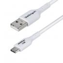 StarTech.com USB2AC2MNCWHE USBケーブル/USB 2.0 Type-A - Type-C/2m/3A 15W/オス-オス/ホワイト/充電コード
