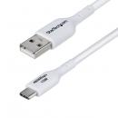 StarTech.com USB2AC3MNCWHE USBケーブル/USB 2.0 Type-A - Type-C/3m/3A 15W/ホワイト/データ転送 充電コード