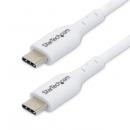 StarTech.com USB2CC3MWHE USB-C充電ケーブル/3m/USB 2.0/60W/PD 2.0/オス-オス/ホワイト/Type-C 高速充電コード