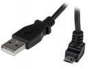 StarTech.com USBAUB1MU USB 2.0 - マイクロUSBケーブル/1m/L型上向きMicro-B/オス-オス/データ転送・同期用