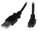 StarTech.com USBAUB2MD USB 2.0 - マイクロUSBケーブル/2m/L型下向きMicro-B/オス-オス/データ転送・同期用