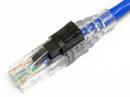 エイム電子 C6S-LK-SO-GJ-45 抜け防止LAN CAT6 UTPケーブル 単線 ストレート 群青 45m
