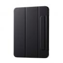 ELECOM TB-A25RWVPF2BK iPad 11インチ(A16)/10.9インチ(第10世代)/フラップケース/超薄型/マグネット装着/スリープ対応/ブラック