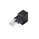 ELECOM LD-RJ45U5ELDBK RJ45中継コネクタ/Cat5e対応/L字/下向き/UTP/ブラック