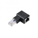 ELECOM LD-RJ45U5ELLBK RJ45中継コネクタ/Cat5e対応/L字/左向き/UTP/ブラック