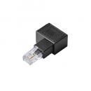 ELECOM LD-RJ45U5ELRBK RJ45中継コネクタ/Cat5e対応/L字/右向き/UTP/ブラック