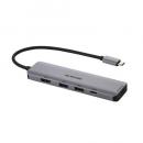 ELECOM DST-050BP1SV Type-Cドッキングステーション/USB PD(140W)対応/USB-A×3/USB-C×2/HDMI(4K60Hz)/シルバー