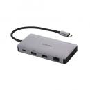 ELECOM DST-090BP1SV Type-Cドッキングステーション/USB PD(140W)対応/USB-A×2/USB-C×2/HDMI(4K60Hz)/SD+microSD/LAN/シルバー