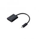 ELECOM MPA-C2CPD100BK Type-C映像変換アダプタ/Type-C - Type-C×2/4K60Hz/10Gpbs/ブラック