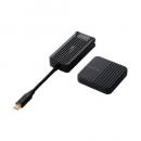 ELECOM DH-CW4K110BK ワイヤレスHDMI送受信機/FullHD(1920×1080px)/60Hz対応/送信機USB Type-C接続/有料コンテンツOK/ブラック
