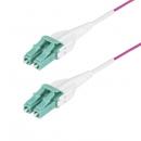 StarTech.com OM4RLCLC3M 光ファイバーケーブル/OM4 マルチモード/3m/LCLC UPC/50/125/2芯/100G/エリカバイオレット