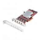 StarTech.com P10Q4C-USB-CARD-LP PCI Express拡張カード/PCIe 3.0 x4/4ポート USB-C 3.2 Gen 2/最大各10Gbps
