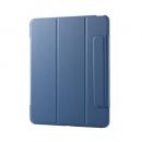 ELECOM TB-A25XWVFCBG 13インチiPad Air(M2)/フラップケース/薄型軽量/背面クリア/フレームカラー/ブルーグレー