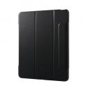ELECOM TB-A25XWVFCBK 13インチiPad Air(M2)/フラップケース/薄型軽量/背面クリア/フレームカラー/ブラック
