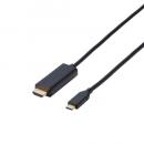 ELECOM CAC-CHDMI30BK3 映像変換ケーブル/USB Type-C-HDMI/ミラーリング対応/60Hz/3.0m/ブラック