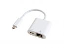 GOPPA GP-CR45H100/W 有線LAN接続しながら充電もできるUSB-C(R)変換アダプター ホワイト