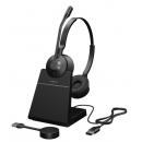 GNオーディオ 9659-415-136 Jabra コンタクトセンター用無線ヘッドセット DECT USB-A 両耳 充電スタンド付 UC認定「Jabra Engage 55 SE Stereo Link400a UC Stand」