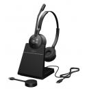 GNオーディオ 9659-475-136 Jabra コンタクトセンター用無線ヘッドセット DECT USB-C 両耳 充電スタンド付 MS認定「Jabra Engage 55 SE Stereo Link400c MS Stand」