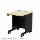サンワサプライ ED-SK6060BKLM72 eデスク（薄い木目＋ブラック）W600×D600×H720【受注生産品】