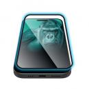 ELECOM PM-A25AFLGFOBL iPhone 17/ガラスフィルム/フレーム付き/ゴリラ/0.21mm/ブルーライトカット