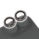 ELECOM PM-A25AFLLGRBK iPhone 17/iPhone 16/iPhone 16 Plus/カメラレンズガラスフィルム/ラインストーン/ブラック