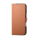 ELECOM PM-A25APLFMGCA iPhone 17/手帳型ケース/薄型/磁石付/MAGKEEP/キャメル
