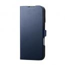 ELECOM PM-A25APLFMGNV iPhone 17/手帳型ケース/薄型/磁石付/MAGKEEP/ネイビー