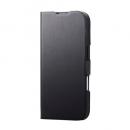 ELECOM PM-A25APLFUBK iPhone 17/手帳型ケース/薄型/磁石付/ブラック