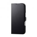 ELECOM PM-A25APLFY3BK iPhone 17/手帳型ケース/磁石付/耐衝撃/ブラック