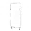 ELECOM PM-A25CHVCKSHCR iPhone 17 Pro/ハイブリッドケース/ストラップホール付き/メタルステッカー付/クリア