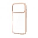 ELECOM PM-A25CTSLFCBE iPhone 17 Pro/TOUGH SLIM LITE/フレームカラー/メタルステッカー付/ベージュ