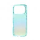 ELECOM PM-A25CUCABU iPhone 17 Pro/ソフトケース/クリアオーロラ/メタルステッカー付/ブルー