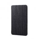 ELECOM TB-A25SWVCBK 8.3インチiPad mini(A17 Pro)/フラップケース/薄型軽量/ファブリック/背面クリア/2アングル/ブラック