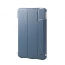 ELECOM TB-A25SWVFCBG 8.3インチiPad mini(A17 Pro)/フラップケース/薄型軽量/背面クリア/フレームカラー/ブルーグレー