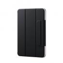ELECOM TB-A25SWVPF2BK 8.3インチiPad mini(A17 Pro)/フラップケース/超薄型/ソフトレザー/マグネット装着/スリープ対応/ブラック