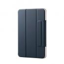 ELECOM TB-A25SWVPF2NV 8.3インチiPad mini(A17 Pro)/フラップケース/超薄型/ソフトレザー/マグネット装着/スリープ対応/ネイビー